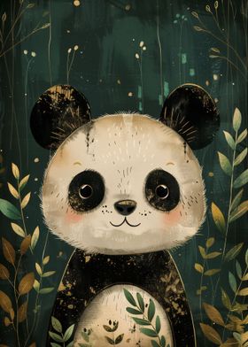 Cute Watercolor Panda Bear