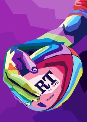 Rugby Union Wpap Pop Art