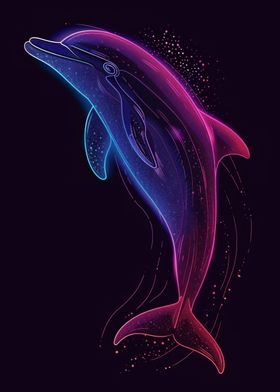 Dolphin Neon Animal