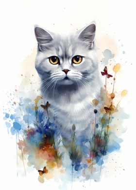 Watercolor Cat