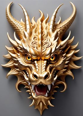 Dragon head golden