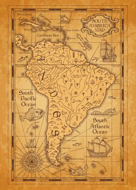 south america map