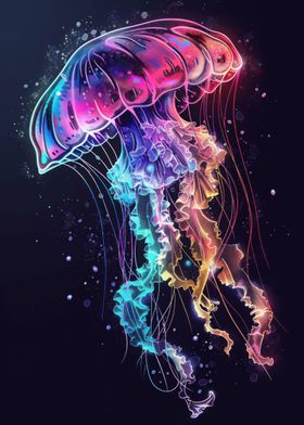 Jellyfish Neon Animal