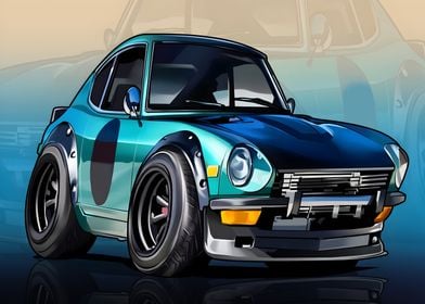 Custom Green Datsun 240Z