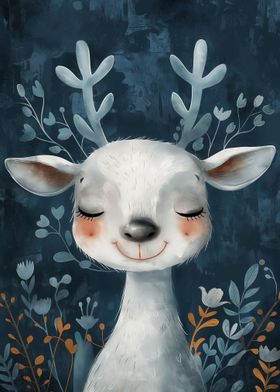 Cute Watercolor Deer
