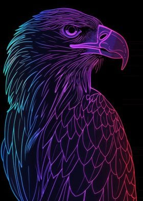 Eagle Bird Neon Animal