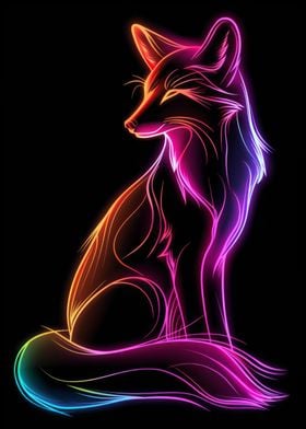 Fox Neon Animal