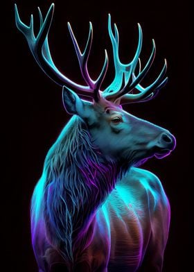 Neon Elk Majesty