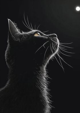 Black Cat Painting