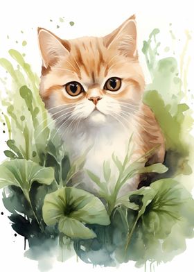 Cat in Watercolor