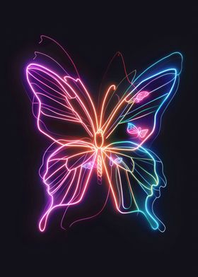 Butterfly Neon Animal