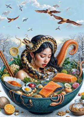 Surrealism Ramen Girl