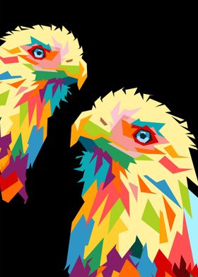 pop art eagle illustration