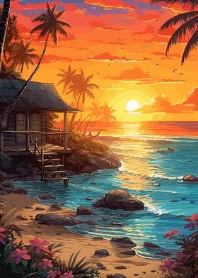 Beautiful Tropical Sunset