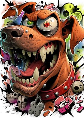 Crazy Graffiti Dog