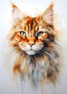 Cat in Watercolor