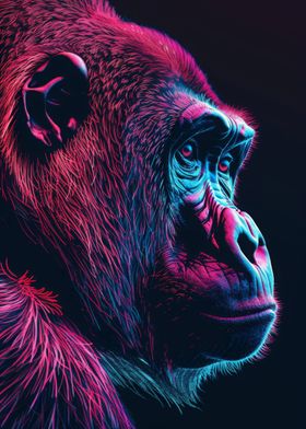Gorilla Neon Animal