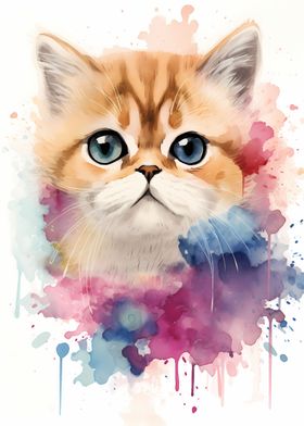 Cat in Watercolor