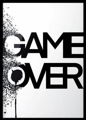 Game Over Poster Gaming