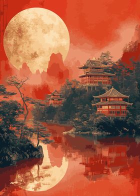 vintage japan landscapes