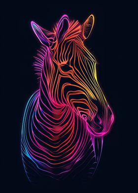 Zebra Animal Neon