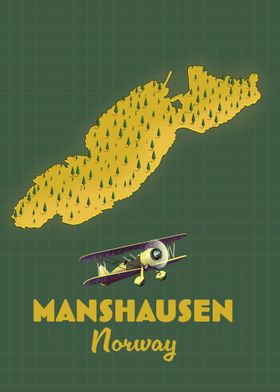 Manshausen Norway map