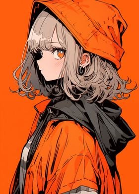Orange Anime Girl