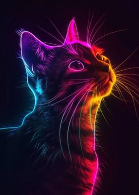 Cat Animal Neon