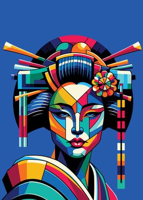 Geisha wpap pop art