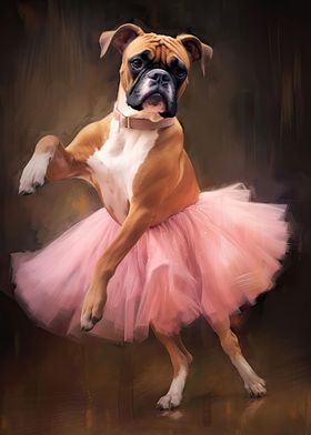 Boxer Dog Ballerina