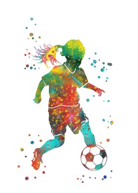 Soccer Player Little Girl 