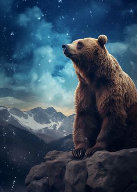 Brown Bear starry 