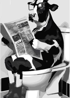 Cow on the Toilet