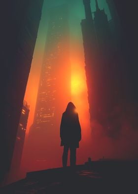 Dreamy Cyberpunk Fog City