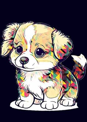 Puppy pop art 