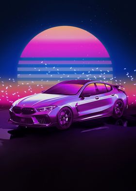 BMW M8 Synthwave