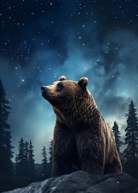 Brown Bear starry 