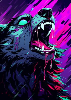 Cyberpunk Wolf