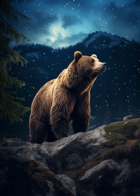 Brown Bear starry 