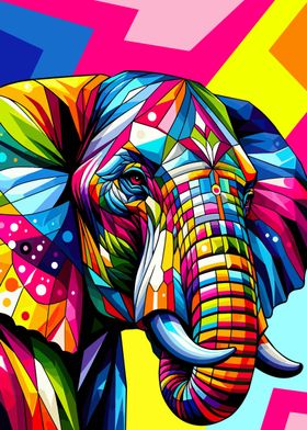 Elephant wpap pop art