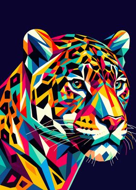 Jaguar wpap pop art