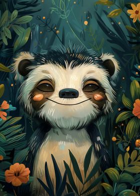 Cute Watercolor Sloth