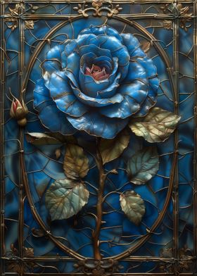 Blue Gothic Rose