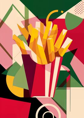 Cubist Fries Bauhaus