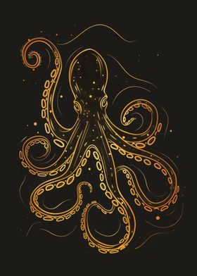 Octopus Golden Neon