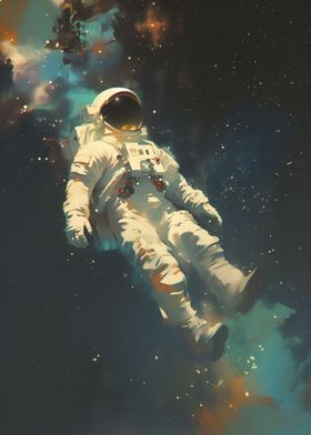 Astronaut floating