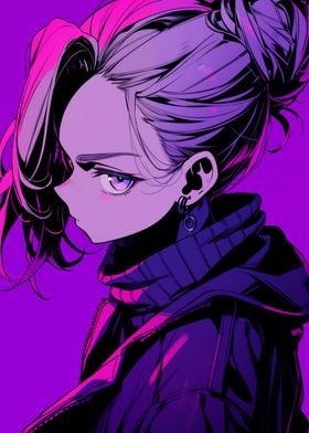 Purple Anime Girl