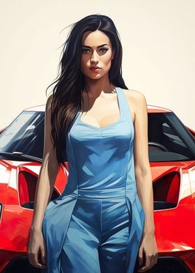 Girl and car