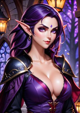 Dark Elf Purple Outfit 2