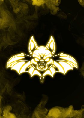 Glowing Yellow Bat Neon